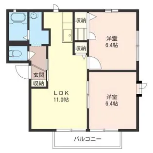 ロイヤルパレスI号館【1階】の間取り