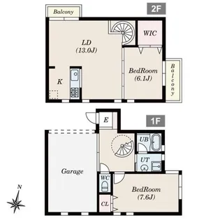 Onze Garage【2階】の間取り