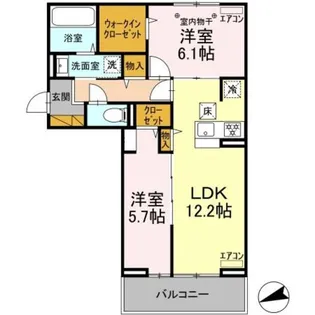 グランテージ海神I【1階】の間取り