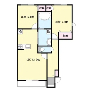 パーシモン・K【1階】の間取り