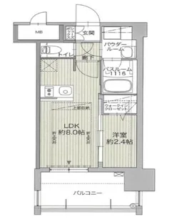 グランフォーレ博多ウォーターフロント【10階】の間取り