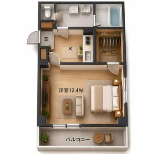 アビリティ上町弐番館【4階】の間取り