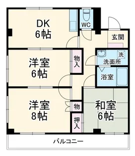 レジデンス松田【3階】の間取り