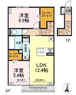 メテオール【2階】の間取り
