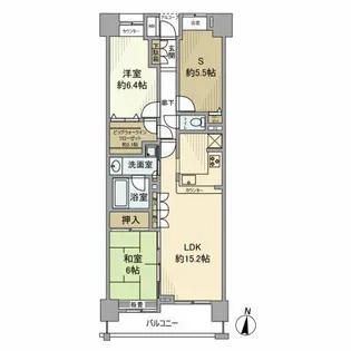クレストフォルム東大島【5階】の間取り