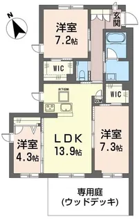 ティエンポ フェリズ I【1階】の間取り