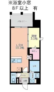 ブラン・スタイル博多314【9階】の間取り