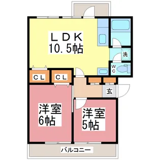 前田第一コーポ【2階】の間取り