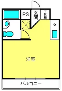 アジュール中里【3階】の間取り