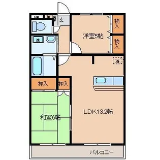 サンフィールドマンション【2階】の間取り