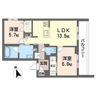 セントリビエ湘南台【2階】の間取り