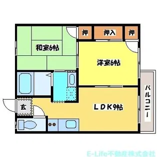 ジャスティス菊陽【2階】の間取り