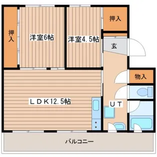 ビレッジハウス潮見ヶ丘2号棟【5階】の間取り