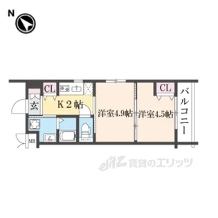 MJC京都ESTRUTH【2階】の間取り