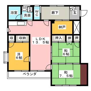 グランドステータス土呂【4階】の間取り