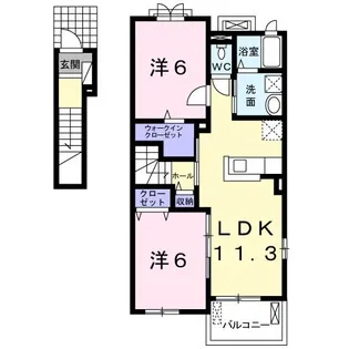 メゾン・シャーンス I【2階】の間取り
