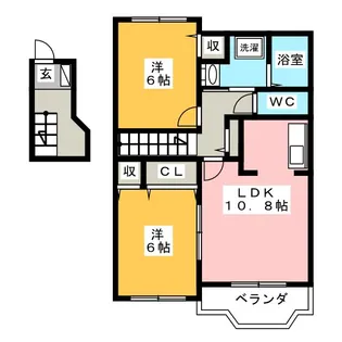 グリーンパーク野田【2階】の間取り