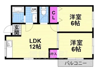 惣友ハイツ1【1階】の間取り