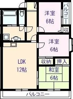 レジデンス小山【2階】の間取り
