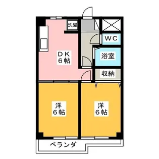 コーポフローラ篠宮ビル【3階】の間取り