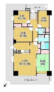 コスモ三浦海岸【3階】の間取り