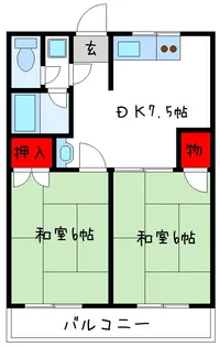 ドゥエル志紀【1階】の間取り