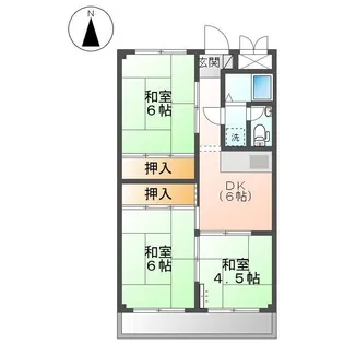 サンライフ大元【3階】の間取り