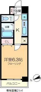 ドミール門前仲町【6階】の間取り