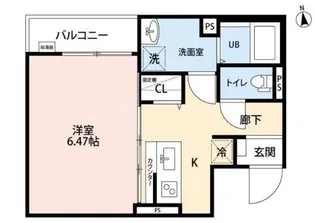 プラッサムコート八王子【2階】の間取り