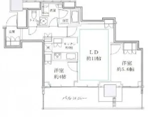 THE COURT 神宮外苑 ザ・コート神宮外苑【7階】の間取り