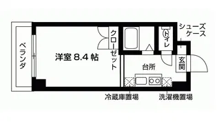 バウスクロス天神南【6階】の間取り