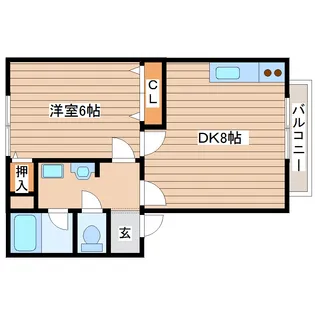 パークサイド青津目A棟【2階】の間取り