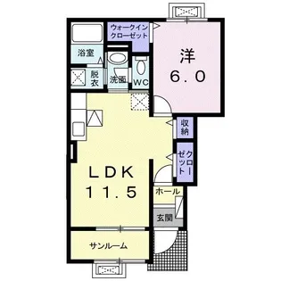モリーニ・F【1階】の間取り