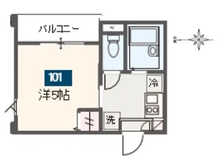 MELDIA扇大橋III【1階】の間取り