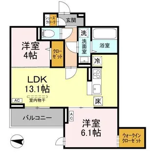 ソレイユ・イースト【1階】の間取り