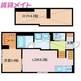スマイシアAPARTMENT西富田【1階】の間取り