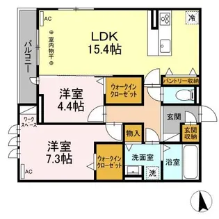 あいグラン・三島駅 B棟【3階】の間取り