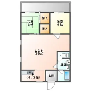 Gracery仲沖【4階】の間取り