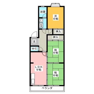 第1レオン光園【2階】の間取り