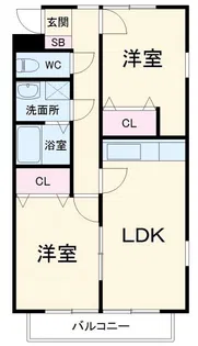 ヴィラ家奈B【1階】の間取り