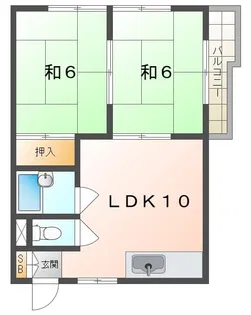木田マンション【2階】の間取り