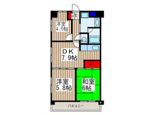 オリンピックマンション川口【4階】の間取り
