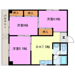 エムズハイツ【4階】の間取り