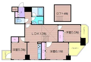 シーズ本町南【10階】の間取り
