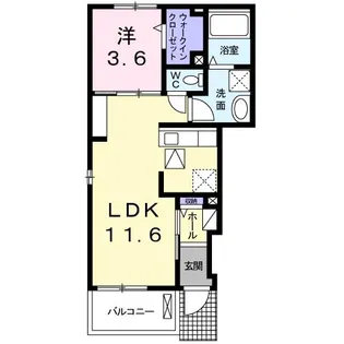 ボナール セカンド ハイツ【1階】の間取り