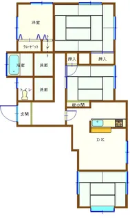 汐入アパート【1階】の間取り