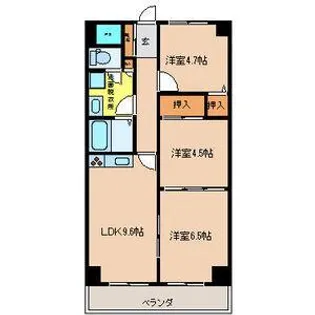 マンション桜【4階】の間取り