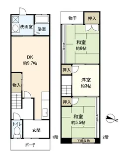 京都府京都市北区鷹峯上ノ町【一戸建】の間取り