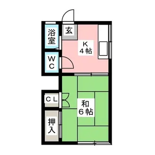 竹荘【2階】の間取り