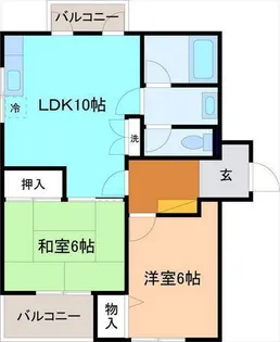 ヴァーリン彦三【3階】の間取り